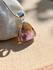High Quality Cocaxinite in Purple Amethyst and Silver Pendant