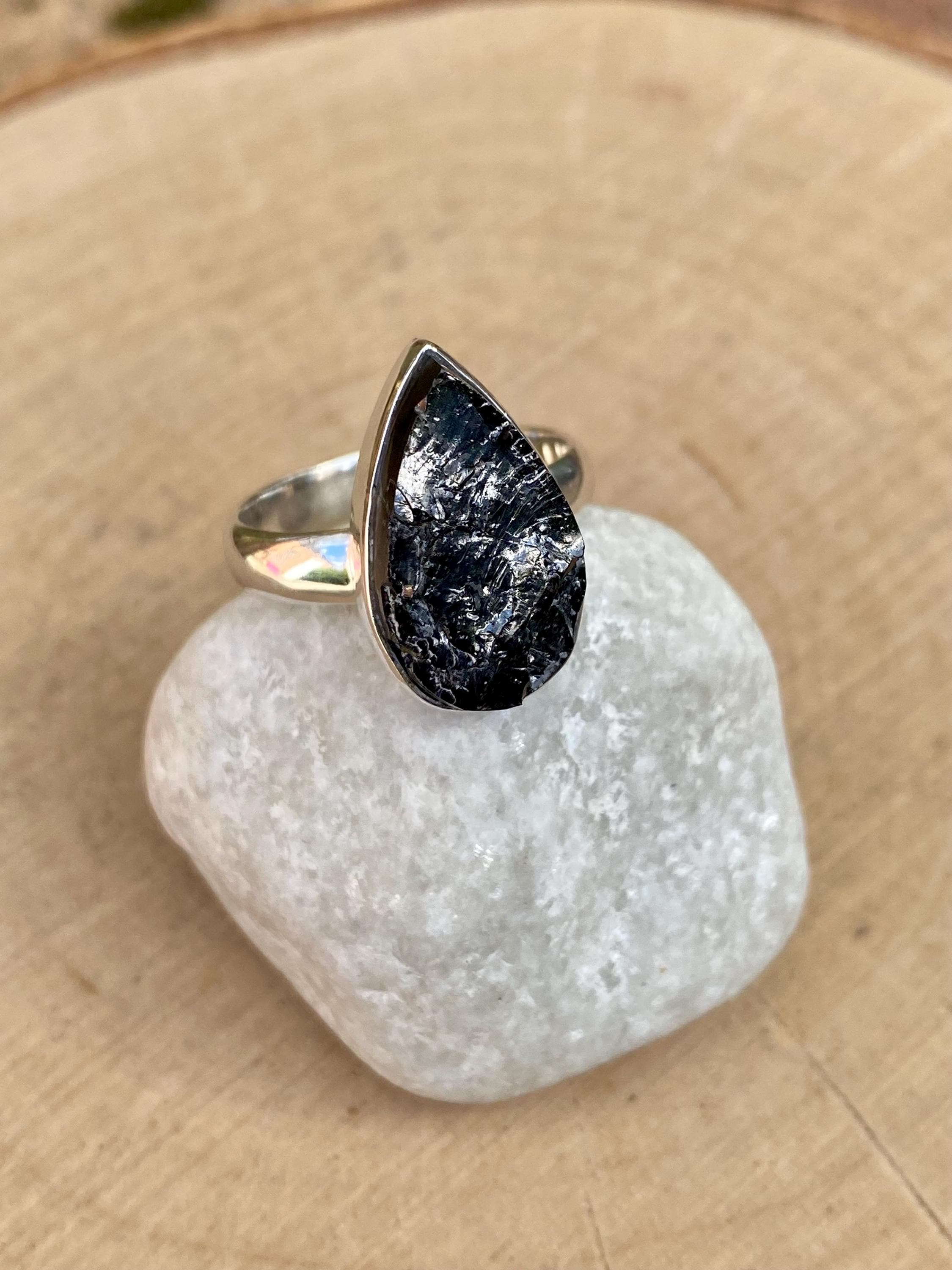 High Quality Shungite Sterling Silver Ring