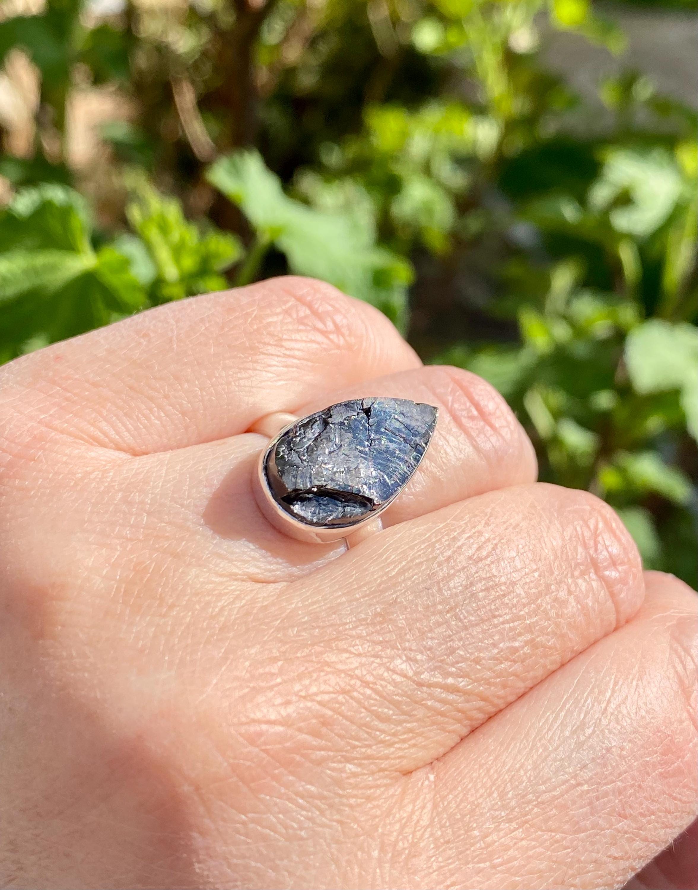 High Quality Shungite Sterling Silver Ring