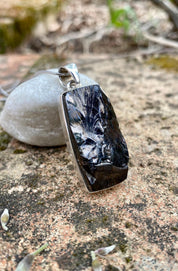 Shungite Sterling Silver Pendant (UV2070)