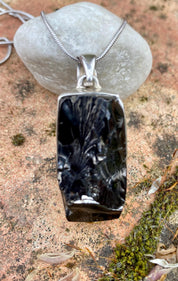 Shungite Sterling Silver Pendant (UV2070)