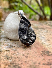 Shungite Sterling Silver Pendant (UV2126)