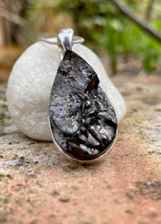 Shungite Sterling Silver Pendant (UV2126)