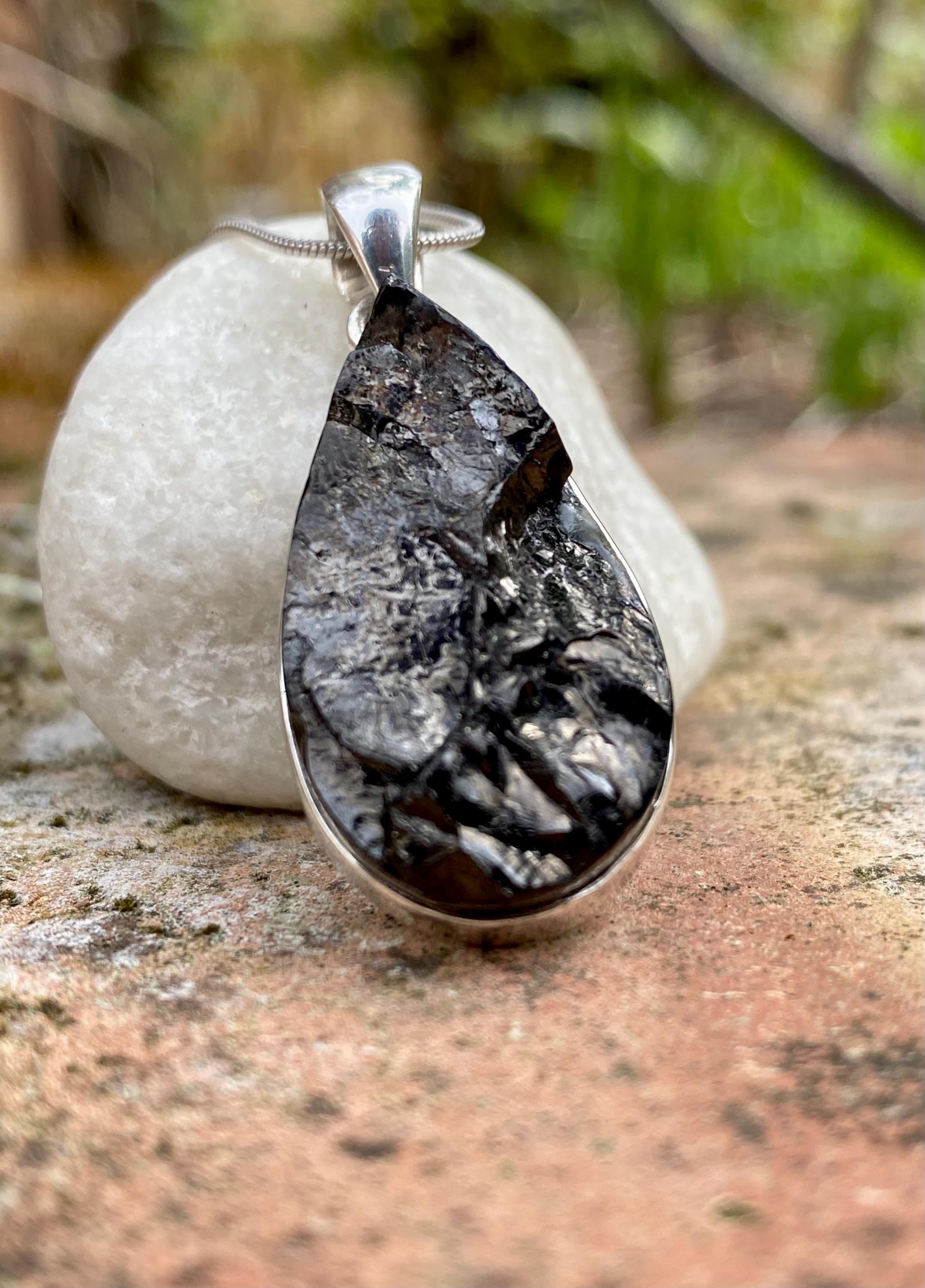Shungite Sterling Silver Pendant (UV2126)