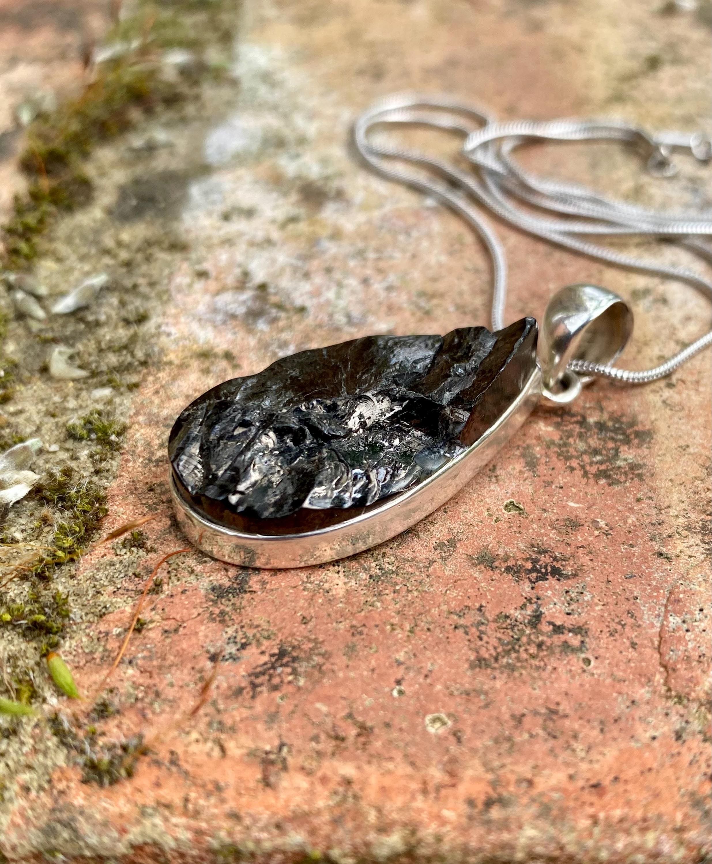 Shungite Sterling Silver Pendant (UV2126)
