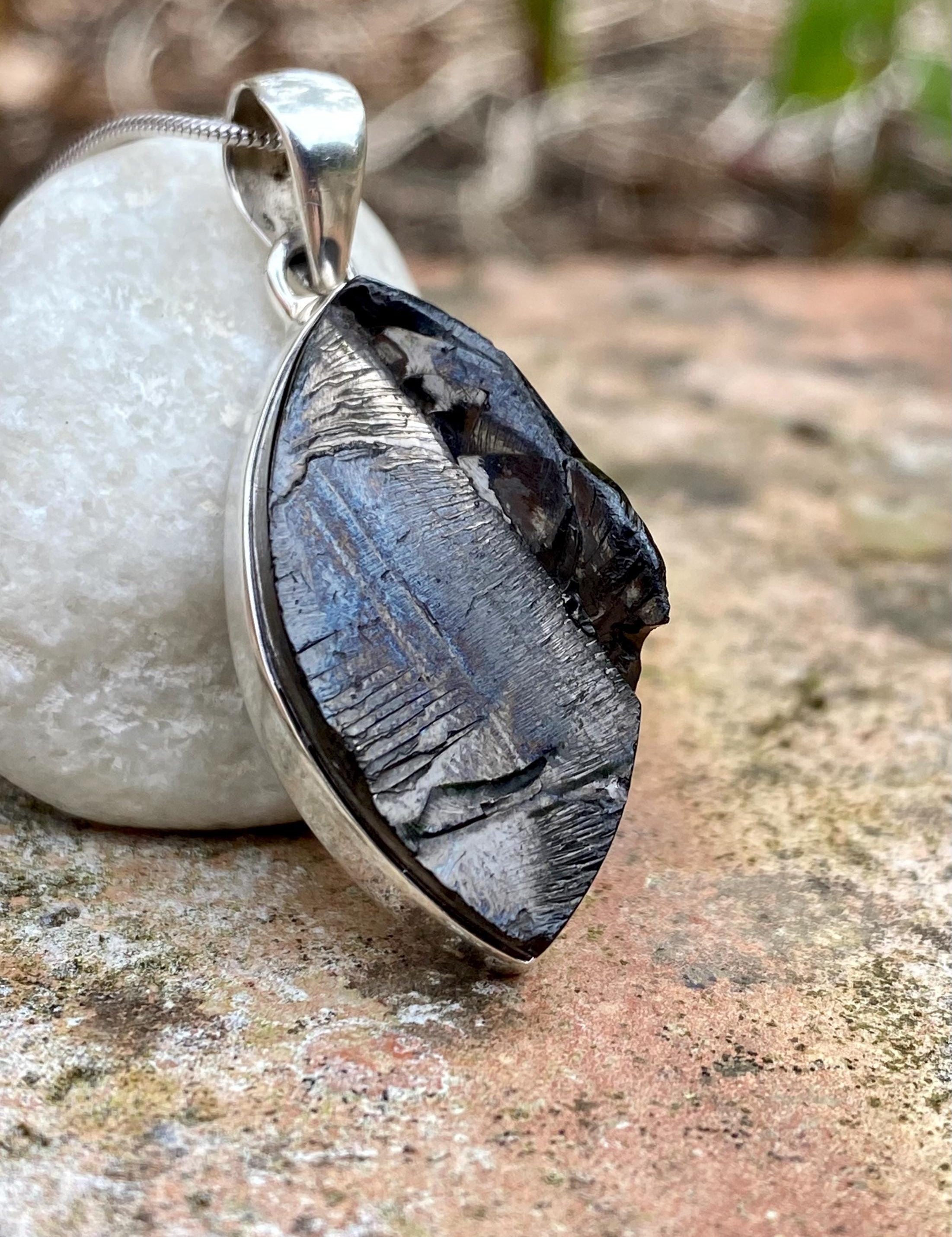 Shungite Sterling Silver Pendant (UV2197)