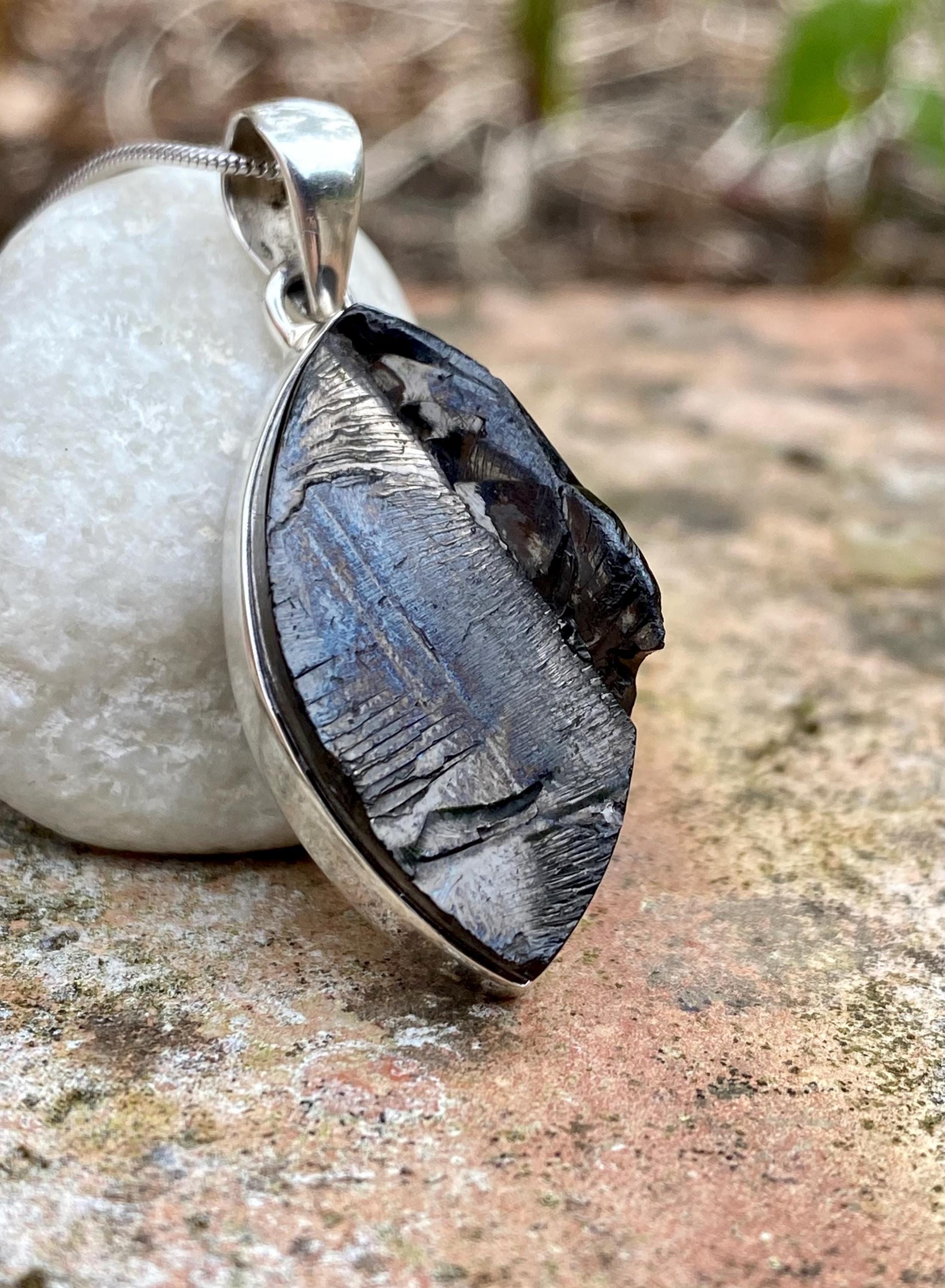 Shungite Sterling Silver Pendant (UV2197)