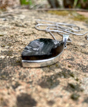 Shungite Sterling Silver Pendant (UV2197)