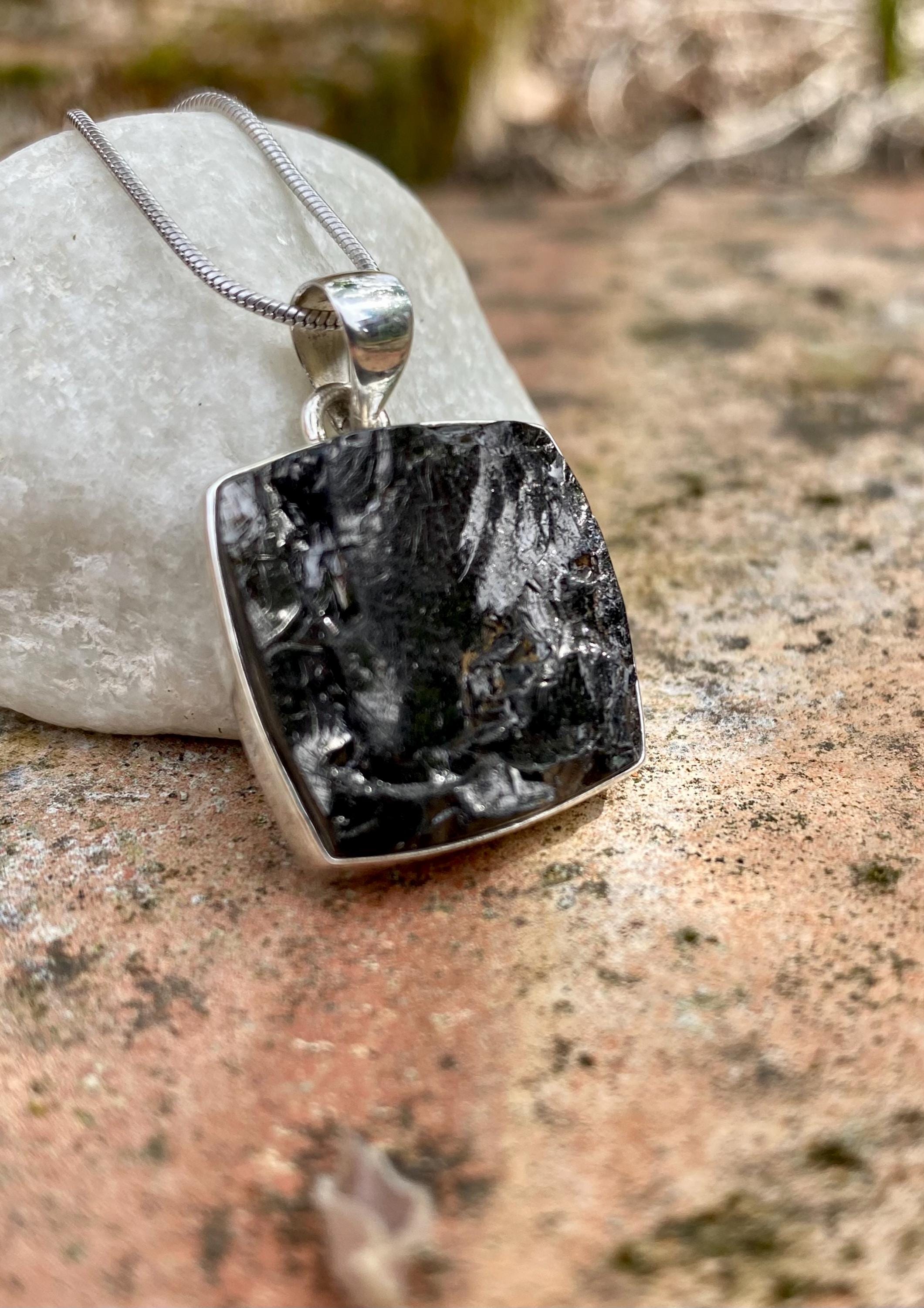 Shungite Sterling Silver Pendant (UV2278)