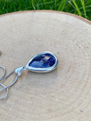 Raw Sapphire and Silver Pendant