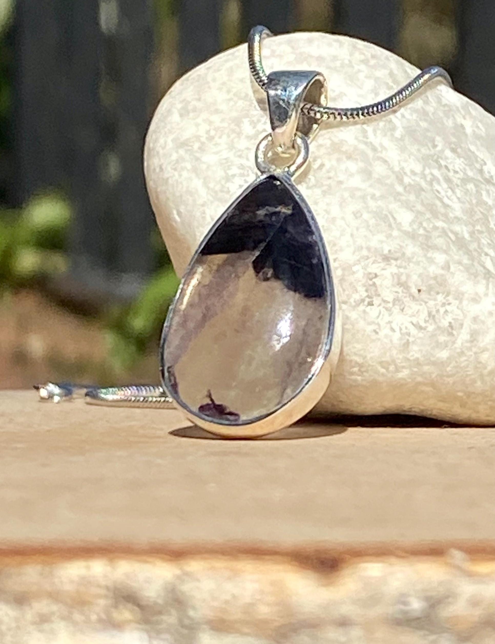 Blue John Sterling Silver Pendant