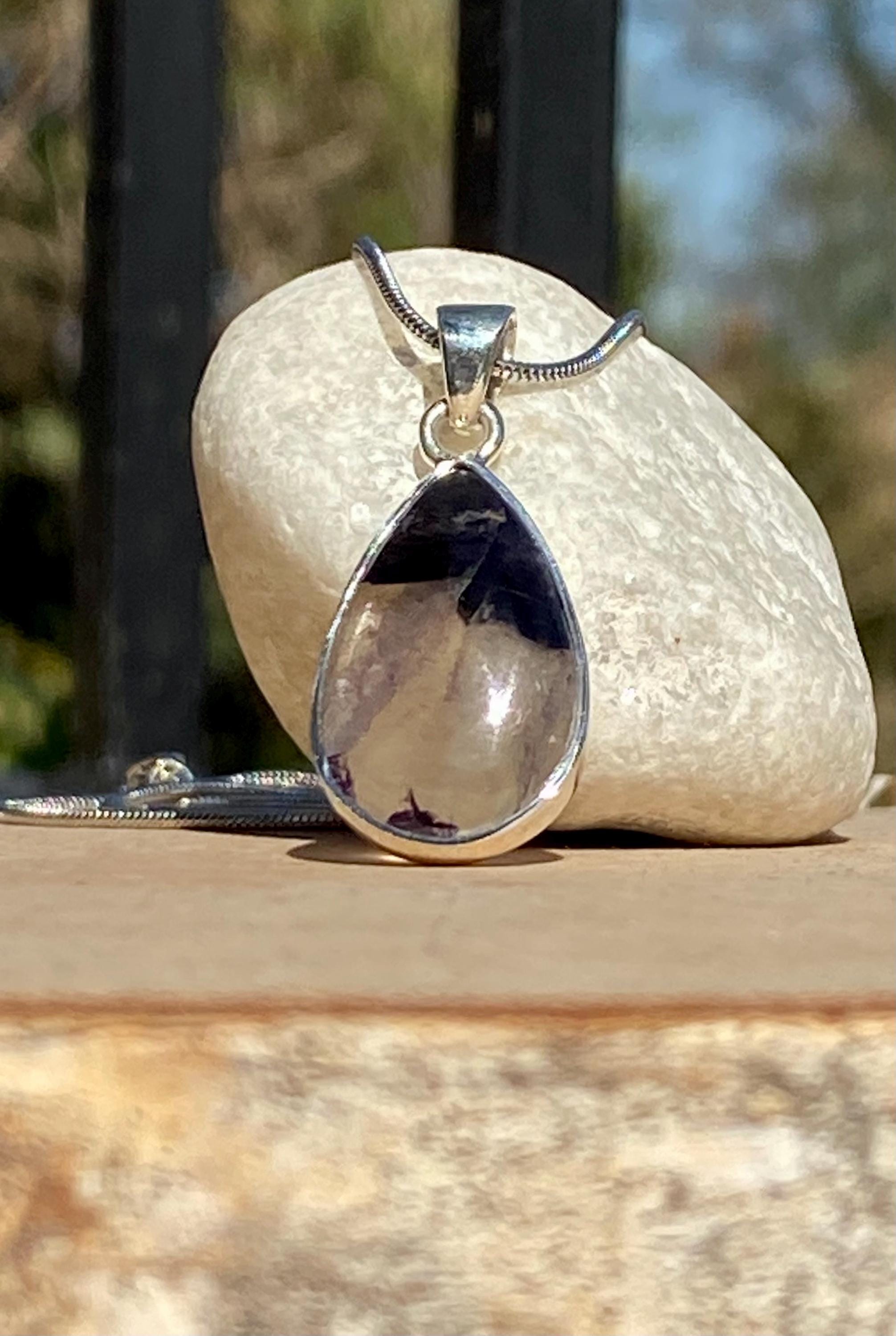 Blue John Sterling Silver Pendant
