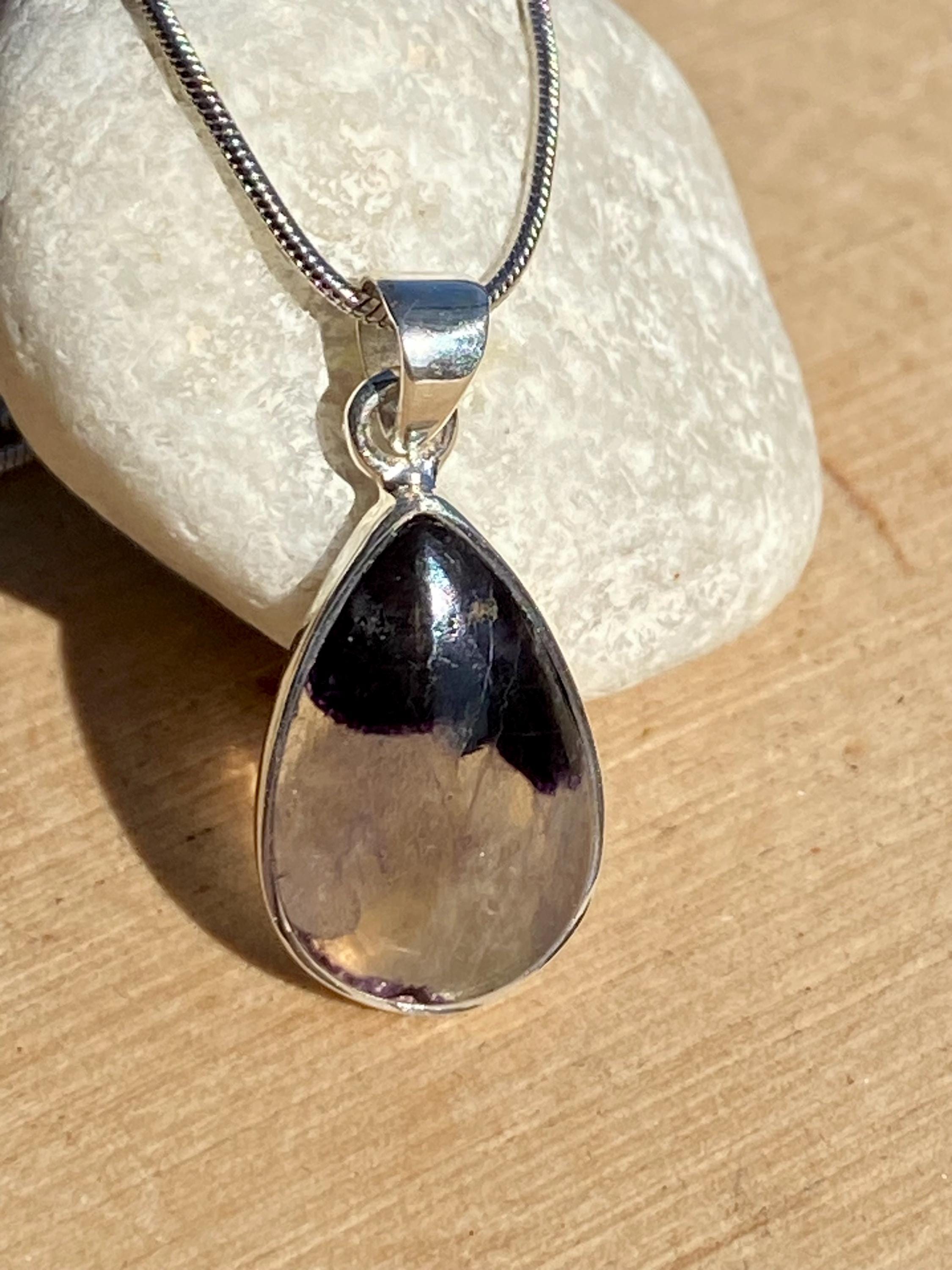 Blue John Sterling Silver Pendant