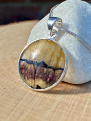 Blue John Sterling Silver Pendant