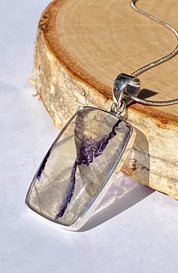 Blue John Sterling Silver Pendant
