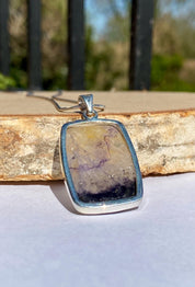 Blue John Sterling Silver Pendant