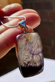 Blue John Sterling Silver Pendant