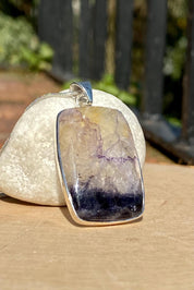Blue John Sterling Silver Pendant