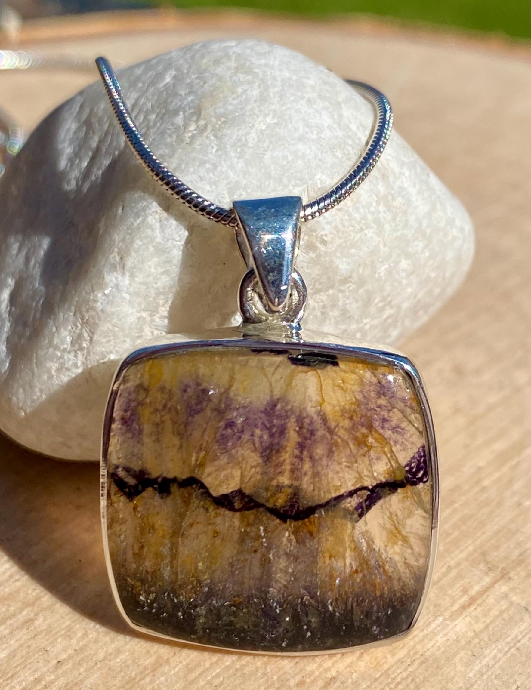 Blue John Sterling Silver Pendant