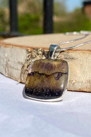 Blue John Sterling Silver Pendant