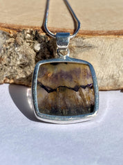 Blue John Sterling Silver Pendant