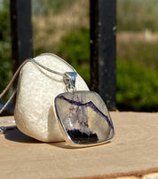 Blue John Sterling Silver Pendant