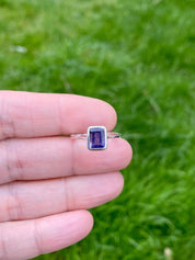 Natural Iolite, Lolite Sterling Silver Ring
