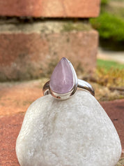Natural Kunzite Sterling Silver ring