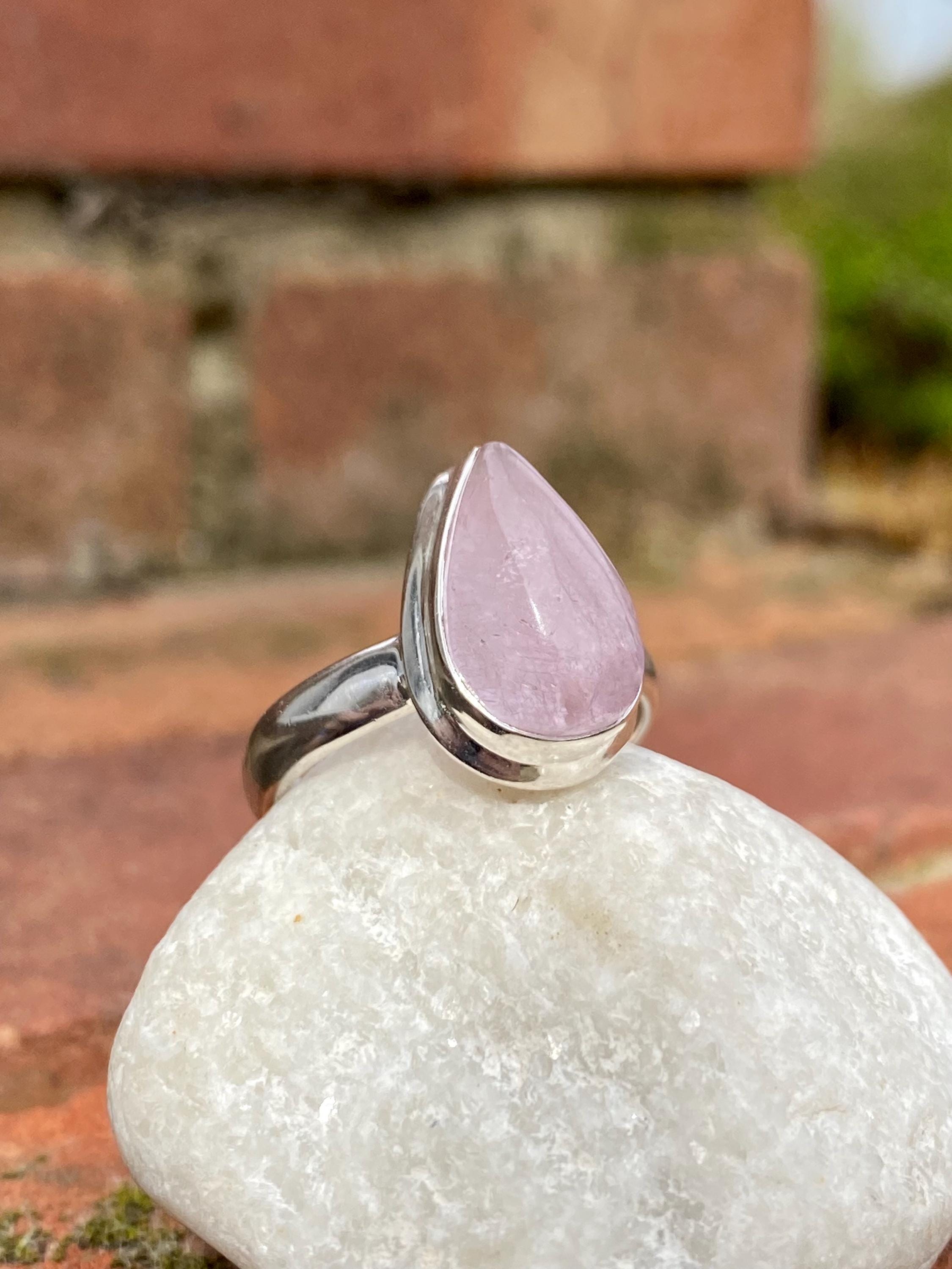 Natural Kunzite Sterling Silver ring