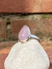 Natural Kunzite Sterling Silver ring
