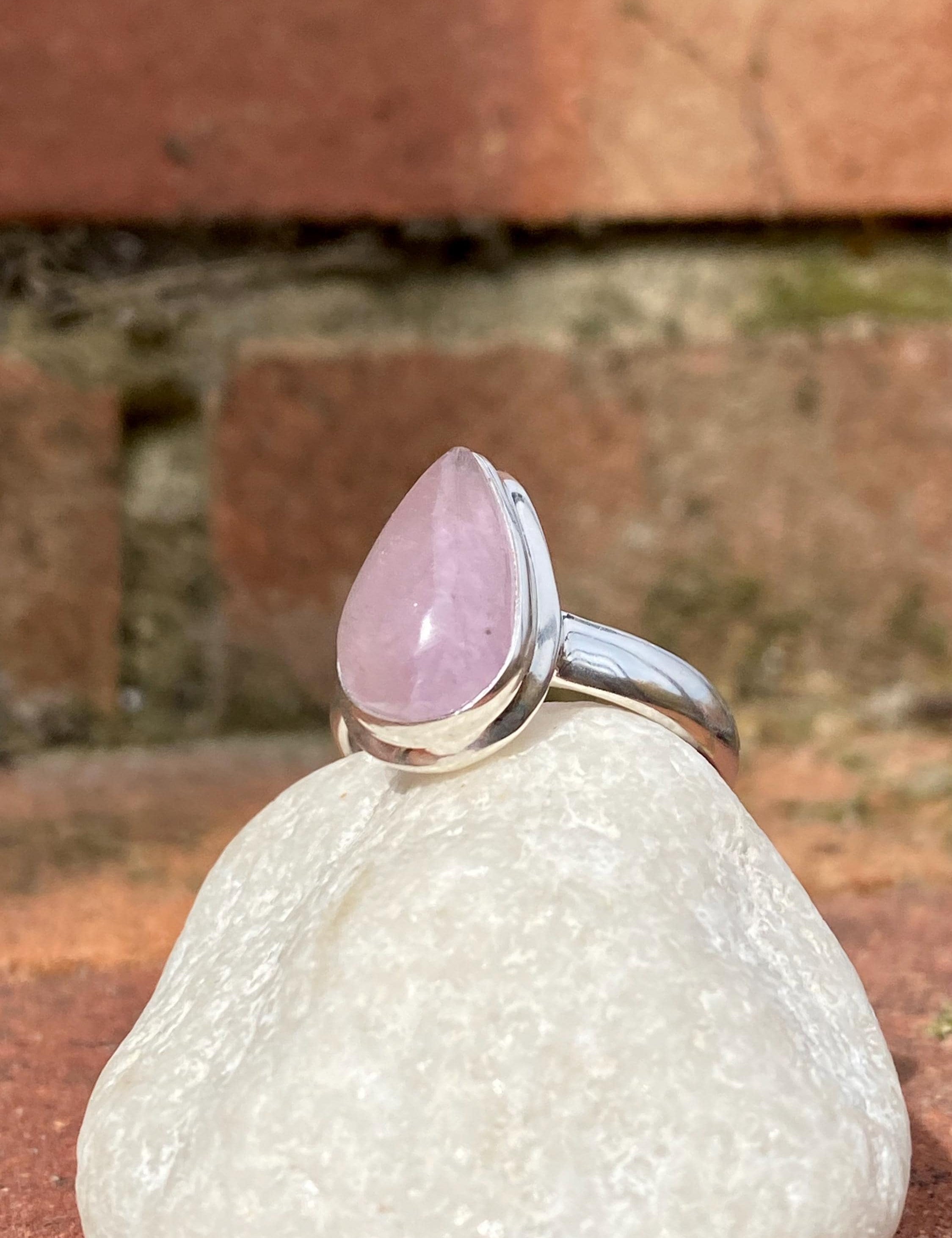 Natural Kunzite Sterling Silver ring