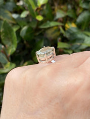 Green Amethyst Prasiolite Sterling Silver Ring