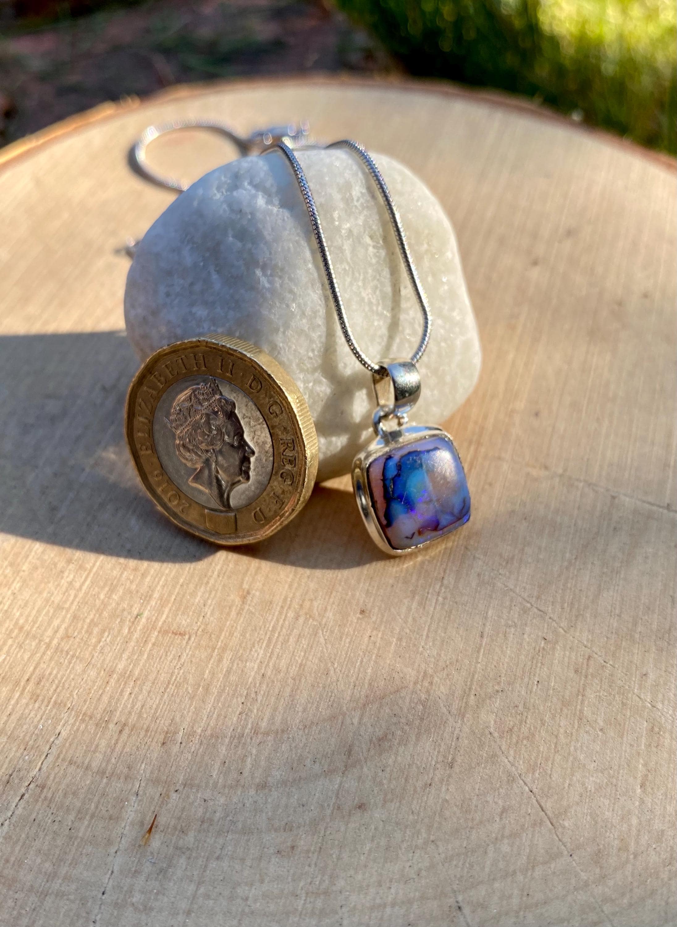 Sterling (Monarch) Opal Sterling Silver Pendant