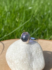 Natural Iolite, Lolite Sterling Silver Ring