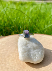 Natural Iolite, Lolite Sterling Silver Ring