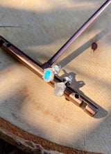 Oval Blue Fire Labradorite 925 Sterling silver studs
