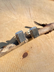 MUONIONALUSTA meteorite Sweden sterling sliver studs