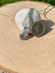Natural Iolite Lolite Sterling Silver Pendant