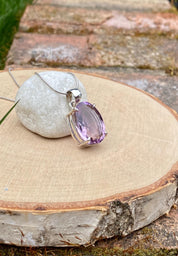 Purple Amethyst Sterling Silver Pendant