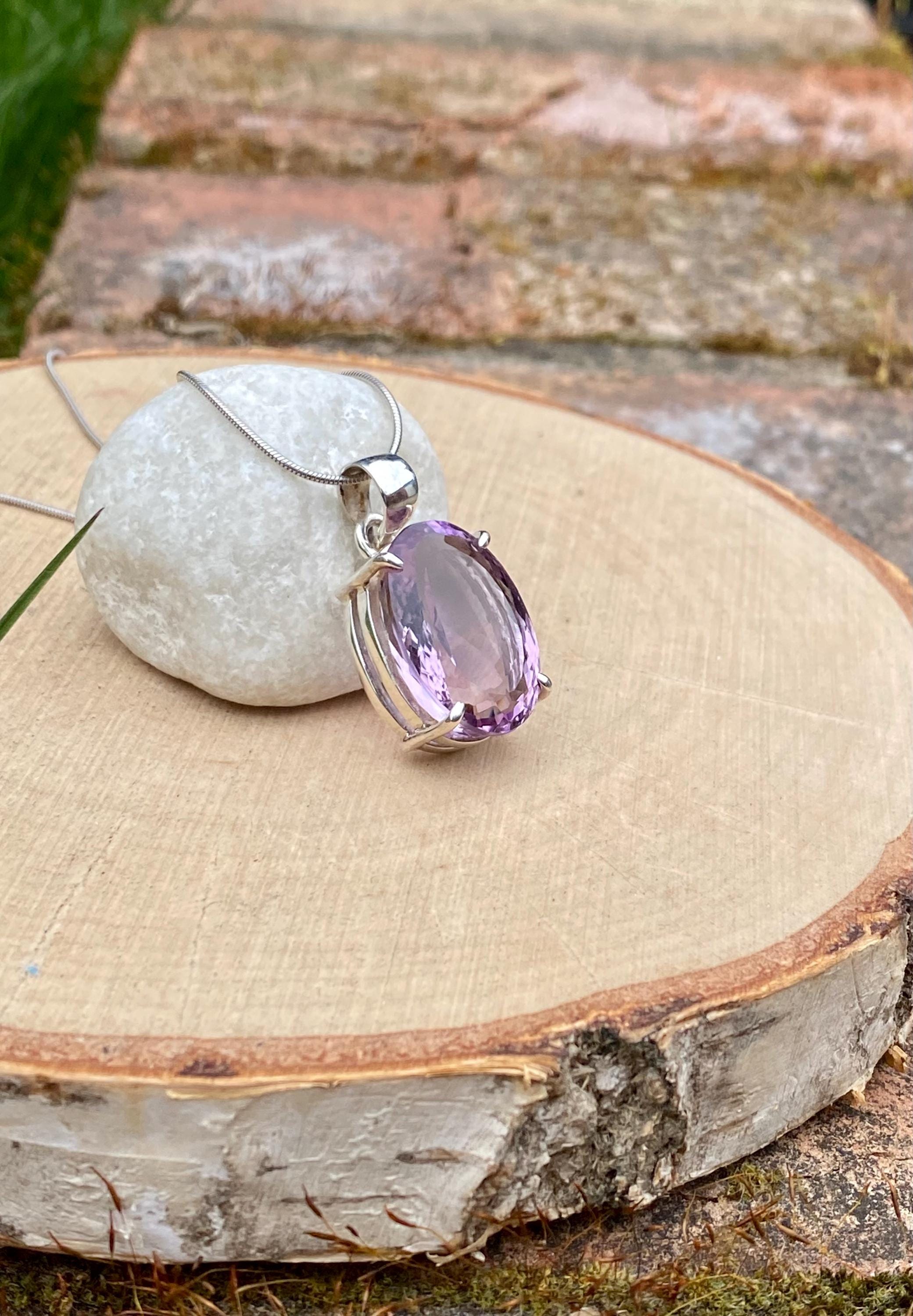Purple Amethyst Sterling Silver Pendant