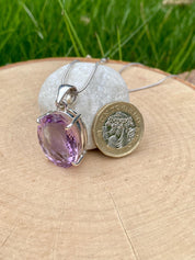 Purple Amethyst Sterling Silver Pendant