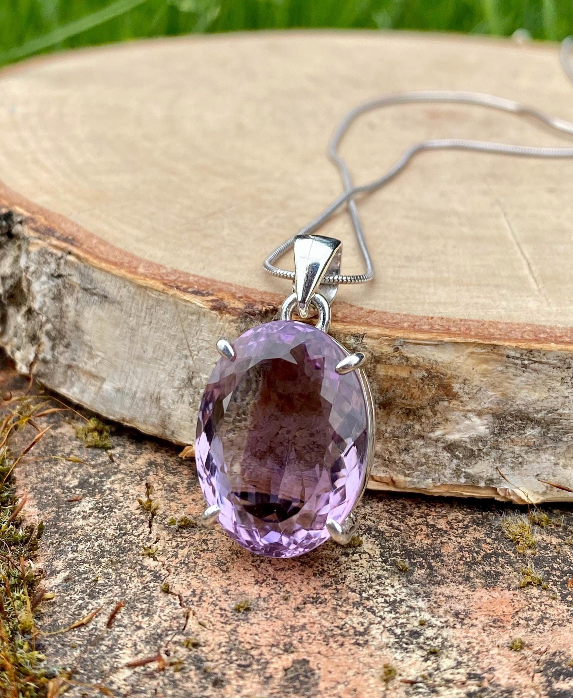 Purple Amethyst Sterling Silver Pendant