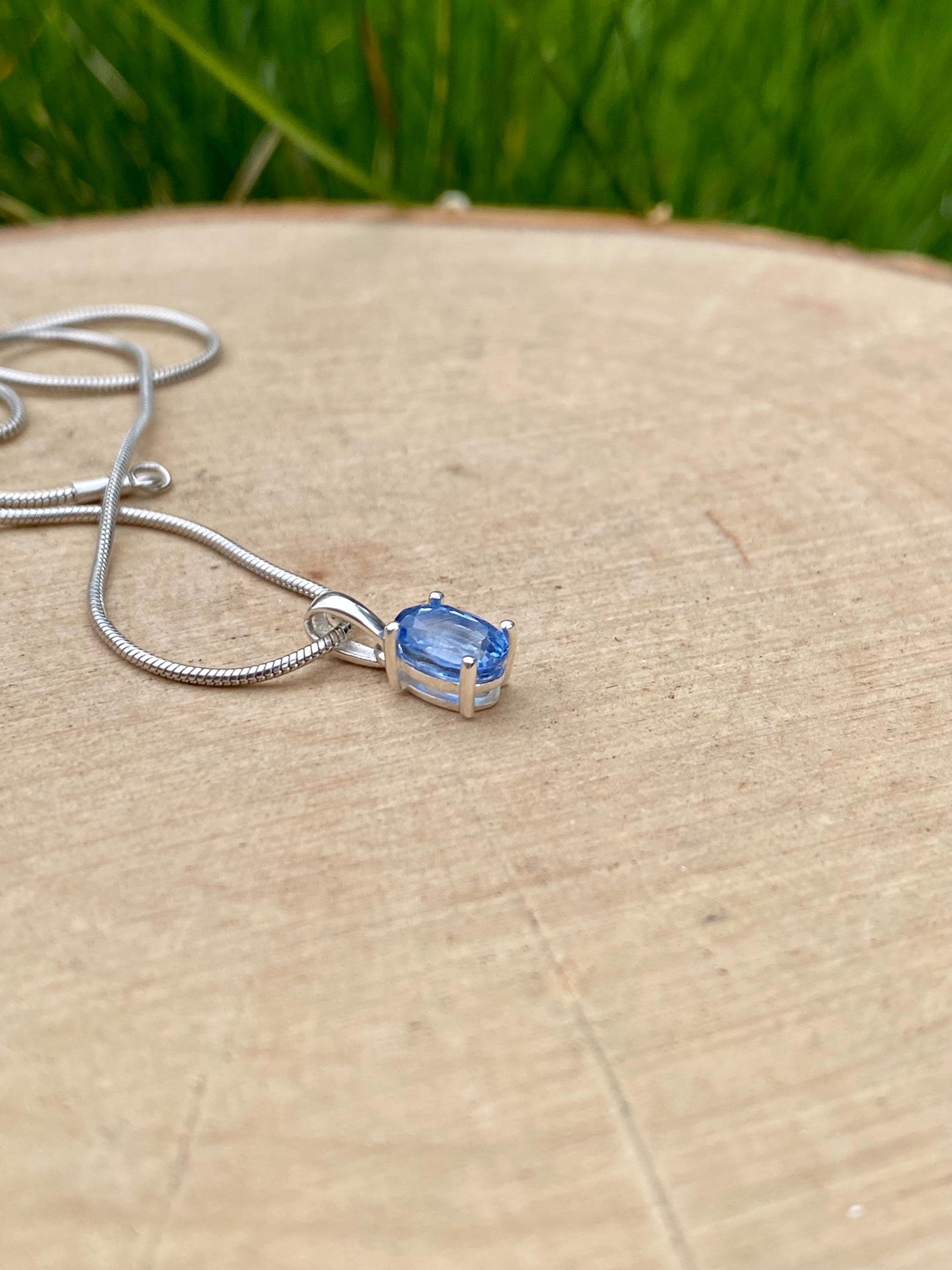 Blue Kyanite Sterling Silver Pendant