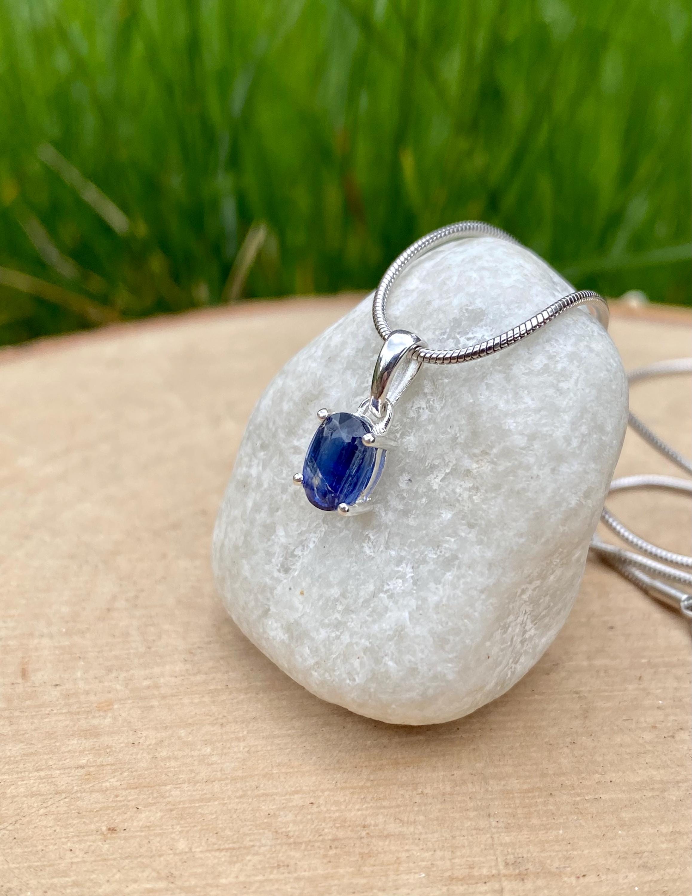 Blue Kyanite Sterling Silver Pendant