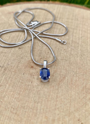 Blue Kyanite Sterling Silver Pendant