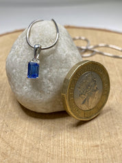 Blue Kyanite and Silver Pendant