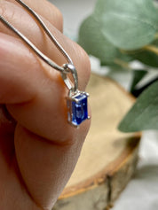 Blue Kyanite and Silver Pendant