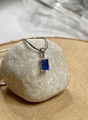 Blue Kyanite and Silver Pendant