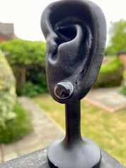 Black Tourmaline and Silver Studs (9mm)