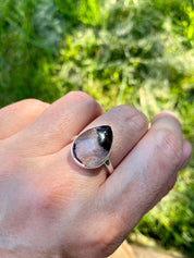 Blue John Silver Teardrop Ring - Extremely Rare